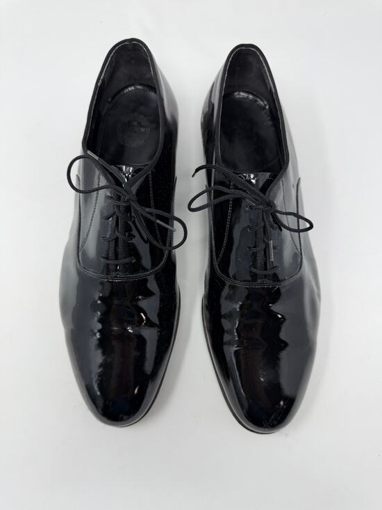FLORSHEIM Men\'s Plain Toe Patent Leather Oxford Dress Lace up Shoes 10D